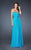 La Femme - 18899 Sparkling Strapless Sweetheart Evening Gown In Blue