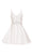 Alyce Paris Homecoming - 3731 Embellished V-neck Mikado A-line Dress in White