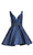 Alyce Paris Homecoming - 3731 Embellished V-neck Mikado A-line Dress in Blue