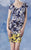 Theia - 881531 Flower Printed Color Block Dress in Print