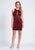 Dave & Johnny - 3743 Plunging Keyhole Cutout Sleek Sheath Dress In Red