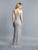 Dave & Johnny - 3751W Sequin Embellished Sheath Evening Dress In Silver