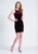 Dave & Johnny - 3759 Bead-Trimmed Velvet Sheath Dress In Red