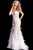 37604 Beaded Deep V-neck Feather Mermaid Dress