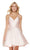 Alyce Paris V Neckline Mikado Fit and Flare Cocktail Dress 3764 - 1 pc French Pink In Size 00 Available In Pink