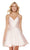 Alyce Paris V Neckline Mikado Fit and Flare Cocktail Dress 3764 in Pink