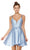 Alyce Paris Beaded Straps Fit and Flare Cocktail Dress 3769 - 1 pc Diamond White In Size 6 Available In Blue