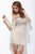 26510 Fringed Illusion Bateau Sheath Dress