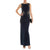 Adrianna Papell - Embellished Bateau Neck Sheath Gown AP1E200571 in Blue