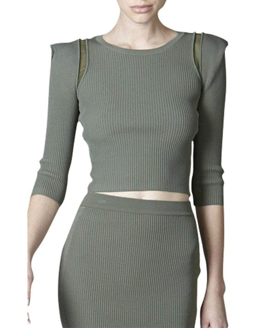 Stella & Jamie - Yves Pencil Skirt in Ivy (8901223429) in Gray