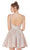 Plunging V-Neck Metallic Jacquard Dress in Pink
