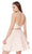 Jacquard Semi-Sweetheart A-line Cocktail Dress in Pink