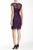 Adrianna Papell - Floral Lace Short Dress 41904380 in Purple