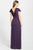 Adrianna Papell - Flutter Sleeve A-Line Chiffon Dress 81898442 in Purple