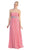 May Queen - Strapless Shirred Sweetheart Chiffon Evening Dress