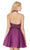 Bejeweled Two Piece Mikado A-line Dress in Purple