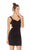 Bodycon Cocktail Dress with Open Caged Back in Black