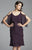 Daymor Couture - Tiered Petal Cold Shoulder Dress 381 in Purple