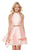 Two Piece Mikado Lace A-line Dress in Pink