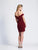 Dave & Johnny - 3821W Sleek Off-Shoulder Sheath Cocktail Dress In Red