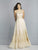 Dave & Johnny - 3823 Beaded Embroidered Halter A-Line Gown In Neutral