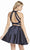 Alyce Paris - 3823 Two Piece Embellished Halter A-line Dress In Blue