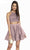 Alyce Paris - 3825 Two-Piece Beaded Lace Top Satin Cocktail Dress In Pink