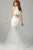 36500 Two Piece Pearl and Crystal Accented Trumpet Dress