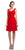 Cinderella Divine - 3832 Wide Strap keyhole Back Ruched Cocktail Dress In Red