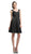 Cinderella Divine - 3832 Wide Strap keyhole Back Ruched Cocktail Dress In Black