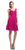 Cinderella Divine - 3832 Wide Strap keyhole Back Ruched Cocktail Dress In Pink