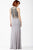 JVN29121 Crystal Embellished Sheer Slit Dress