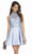 Alyce Paris - 3847 Racerback Lace Bodice Mikado Cocktail Dress In Blue