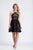 Dave & Johnny - 3851 Halter A-Line Cocktail Dress In Black and Nude