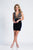 Dave & Johnny - 3852 Plunging V-Neck Sheath Cocktail Dress In Blue