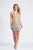 Dave & Johnny - 3855 Plunging Halter Sheath Cocktail Dress In Gold