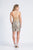Dave & Johnny - 3855 Plunging Halter Sheath Cocktail Dress In Gold