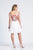 Dave & Johnny - 3856 Floral Off-Shoulder A-Line Cocktail Dress In White