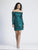 Dave & Johnny - 3857 Off Shoulder Long Sleeve Short Dress In Green