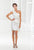 Terani Couture - C3654 Beaded Asymmetric Neck Sheath Dress in White