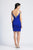 Dave & Johnny - 3862 Beaded Off-Shoulder Fitted Cocktail Dress In Blue