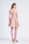 Dave & Johnny - 3864 Plunging V-Neck Pleated A-Line Cocktail Dress In Pink