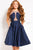 386 Sheer Bodice Fit and Flare Homecoming Dress