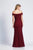 Dave & Johnny - 3872 Off-Shoulder Fitted Mermaid Evening Dress In Red