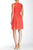 Adrianna Papell - 12245720 Sleeveless Split Lace Dress in Orange
