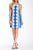Muse - V-Neck Sheath Dress M2323M in Blue