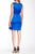Muse - V-Neck Sheath Dress M2323M in Blue