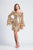 Dave & Johnny - 3886 Fully Sequined Off-Shoulder Cocktail Dress In Gold