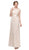 Eureka Fashion - 3909 Mother Of The Bride Lace/Chiffon Dress in Neutral