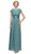 Eureka Fashion - 3909 Mother Of The Bride Lace/Chiffon Dress in Green